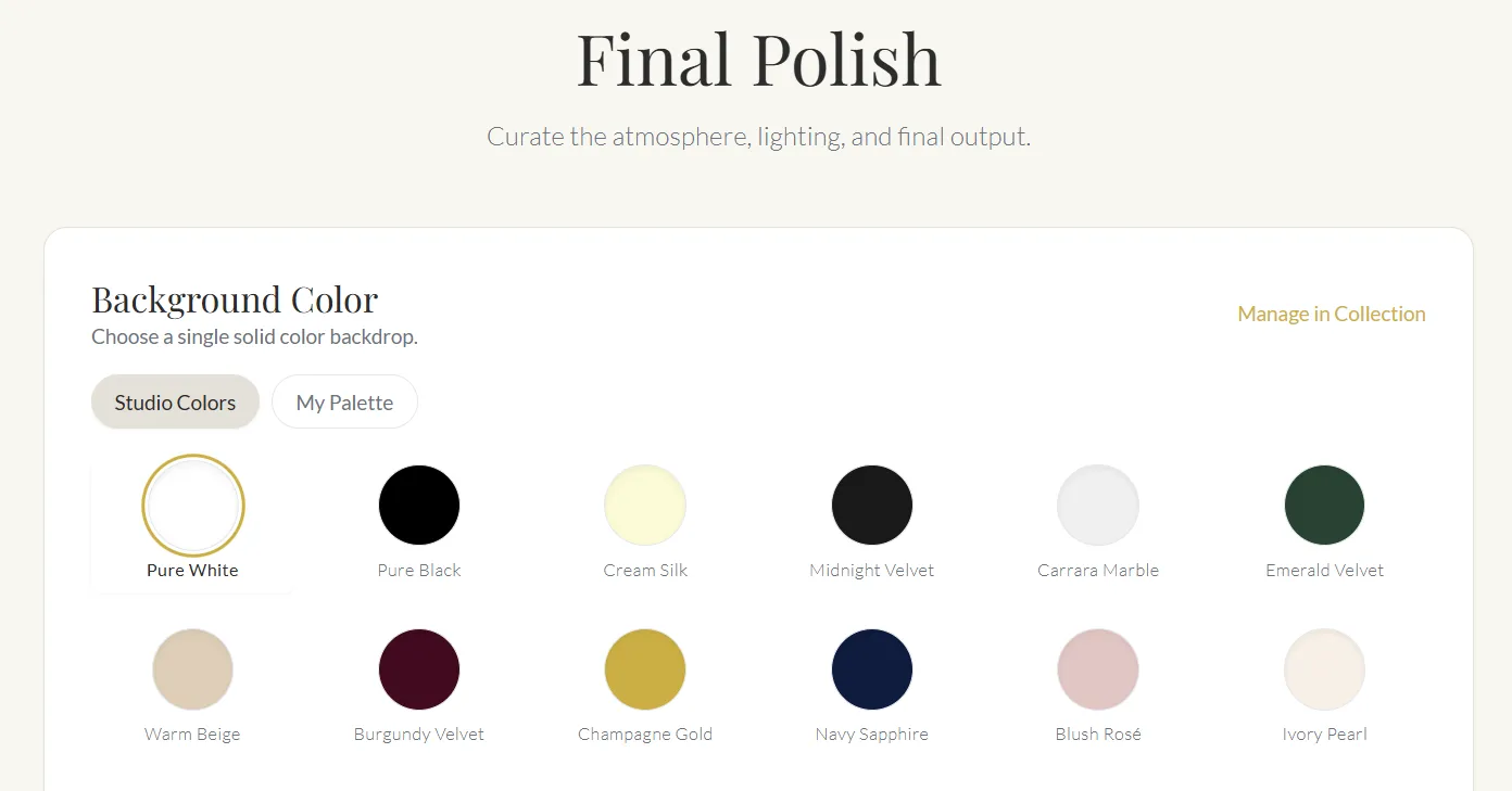 Choose a background color